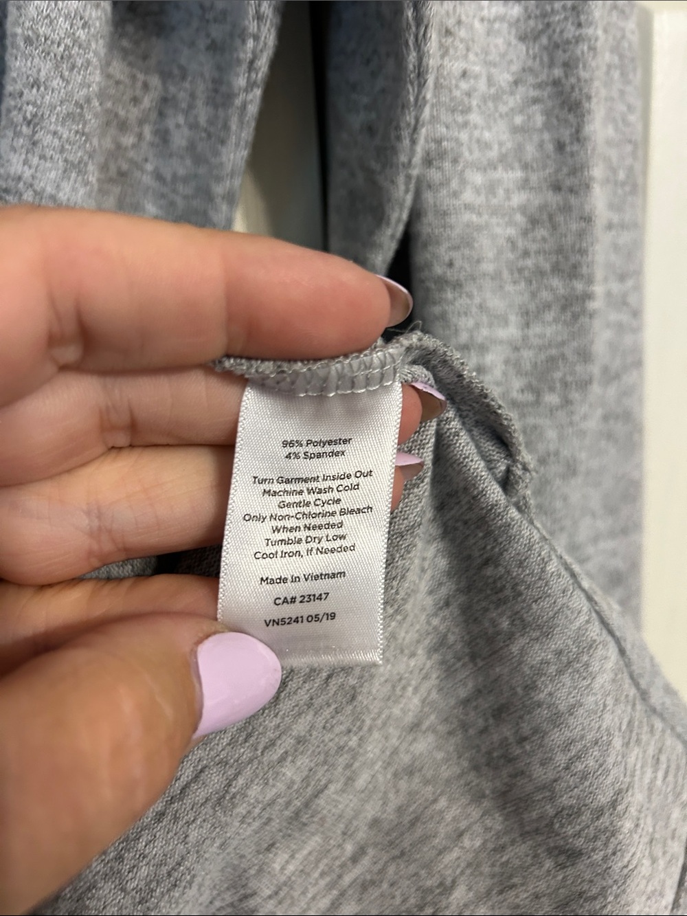 Talbots Heather Gray Knit Sweater Top Shawl Collar X-Large Stretch Layering - Picture 4 of 5